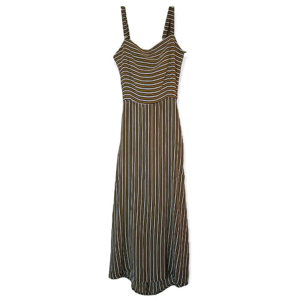 NWT FAITHFULL THE BRAND Sz 8 KATERGO TIE BACK MIDI DRESS IN GLASGOW STRIPE